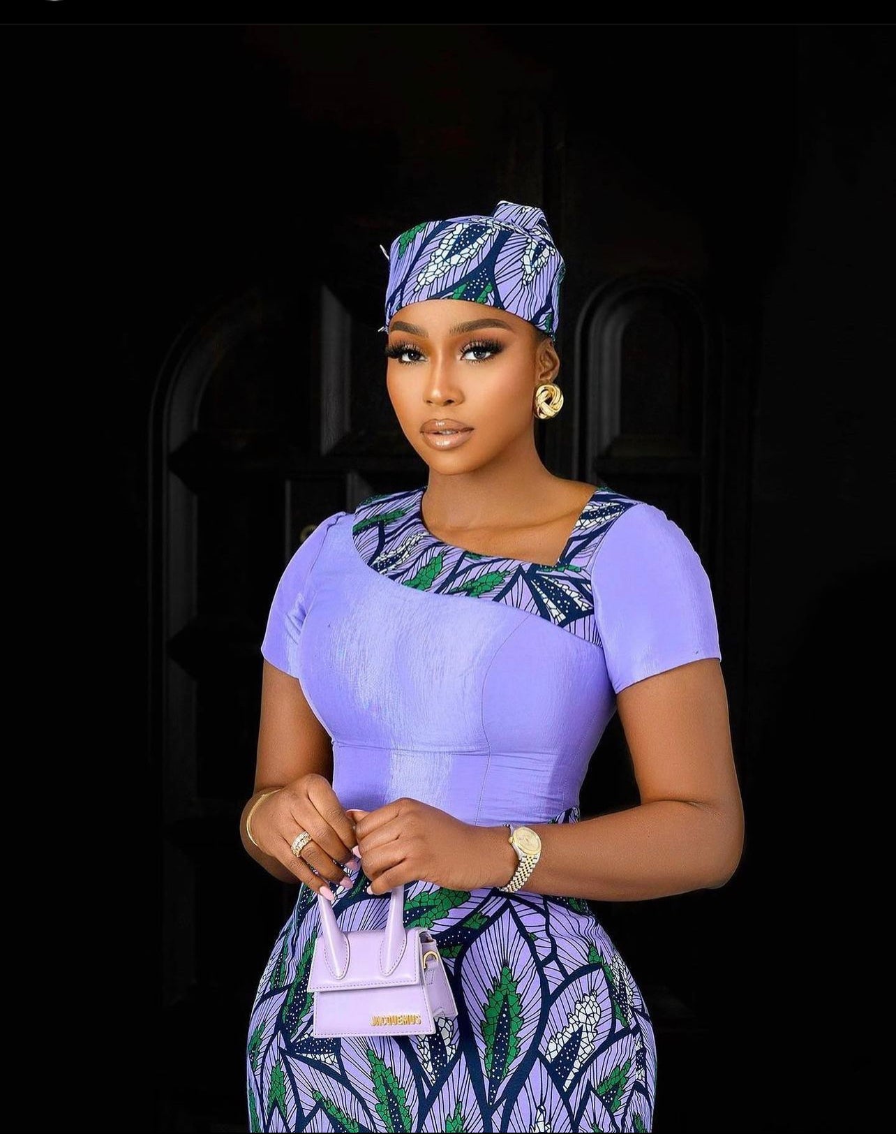 Lilac Ankara print dress