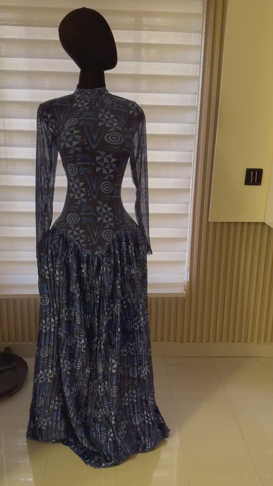 Lily mesh dress (in blue)