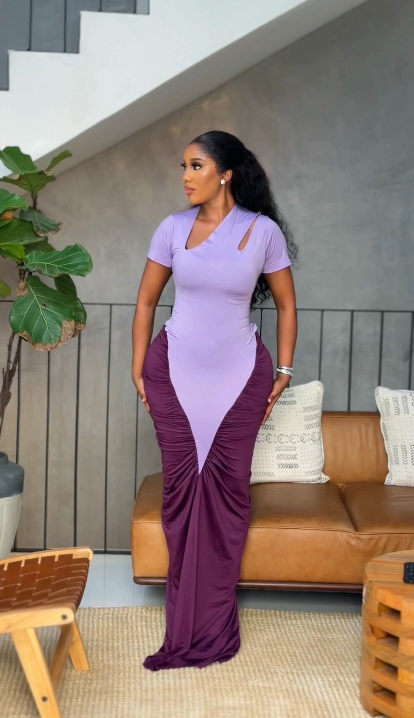 Seyi gown (lilac and purple)