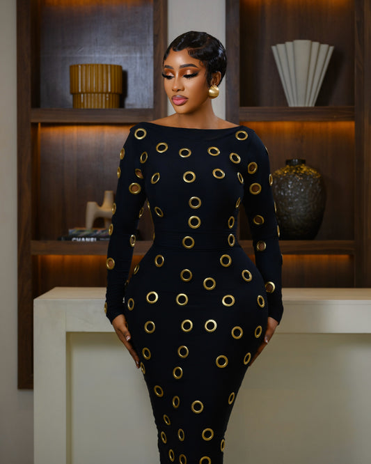 Huda dress (Black long)