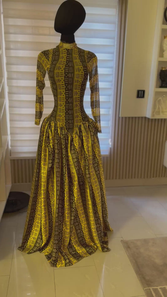 Lily mesh dress (in yellow)