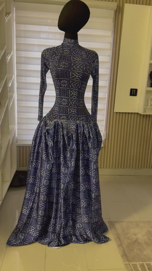 Lily mesh dress (in blue)